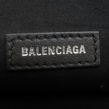 Balenciaga Clutch Bag 373834 Leather Black Logo Women