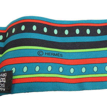 Hermes Scarf Silk Green Twilly Women