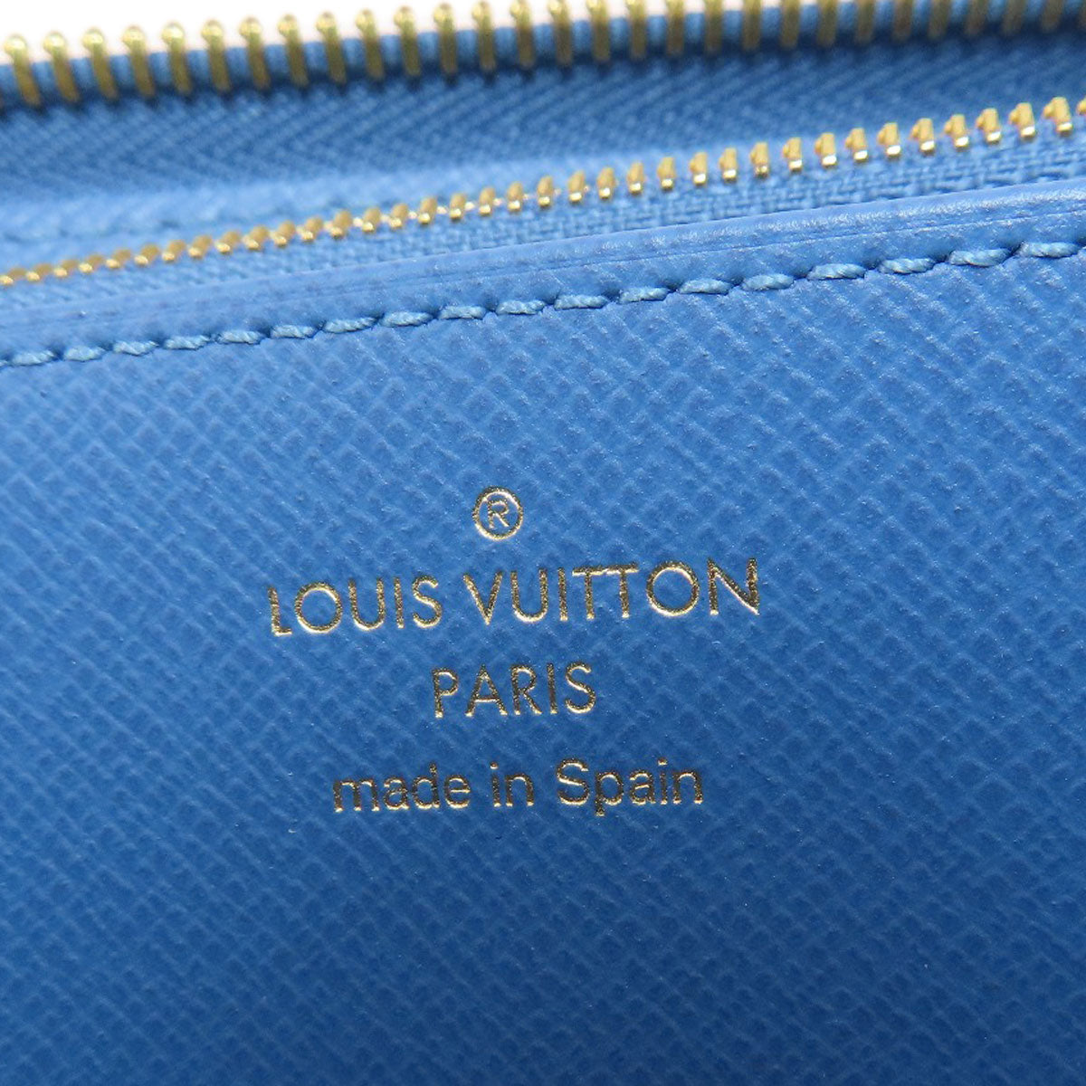 Louis Vuitton Long Wallet Purse M63894 Monogram Canvas Brown Zippy Wallet Monogram Blue Jean Women