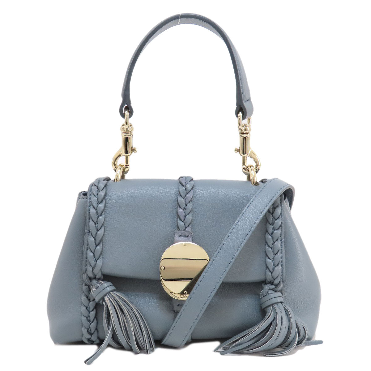 Chloe Handbag Leather Gray Penelope Mini 2Way Women