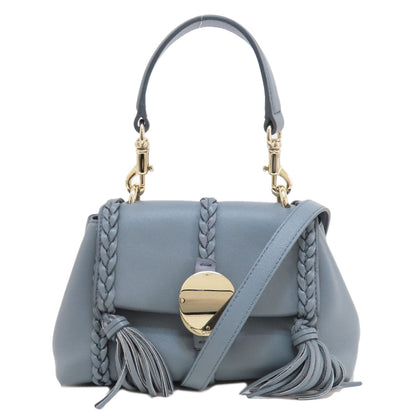 Chloe Handbag Leather Gray Penelope Mini 2Way Women