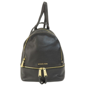 Michael Kors Backpack Leather Black Logometal