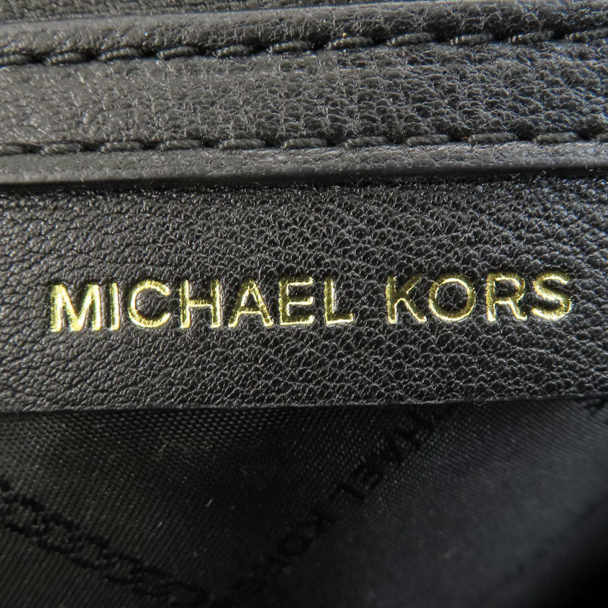 Michael Kors Backpack Leather Black Logometal