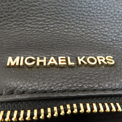 Michael Kors Backpack Leather Black Logometal
