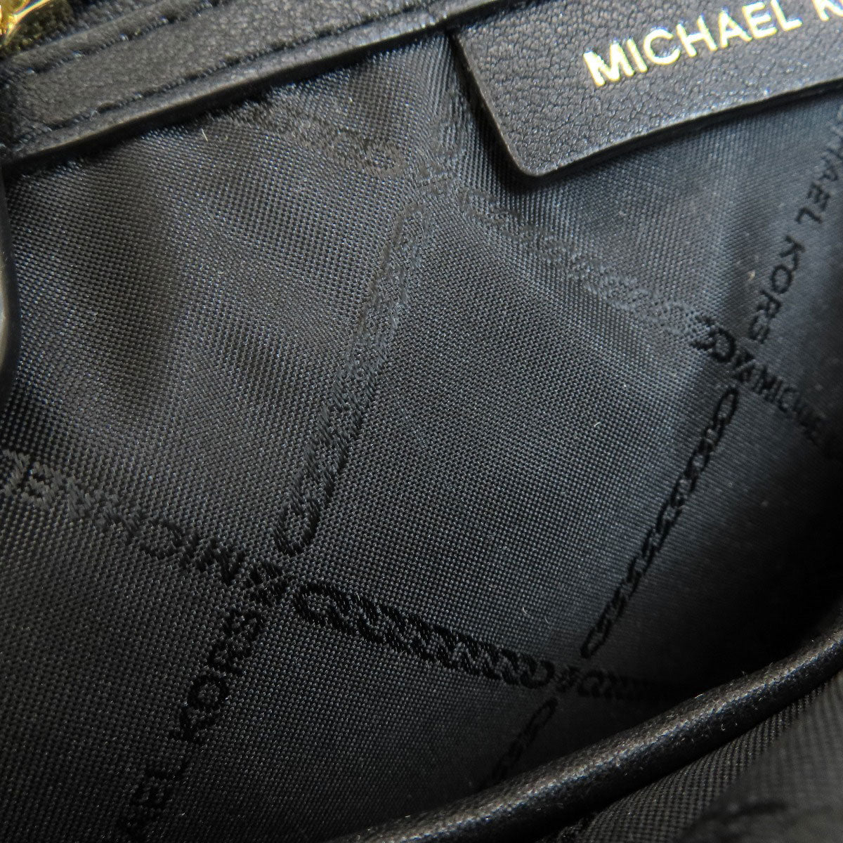 Michael Kors Backpack Leather Black Logometal