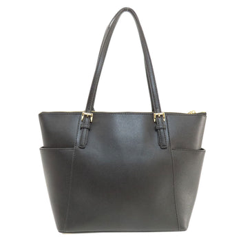 Michael Kors Tote Bag Leather Black Logo Women