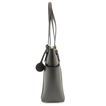 Michael Kors Tote Bag Leather Black Logo Women