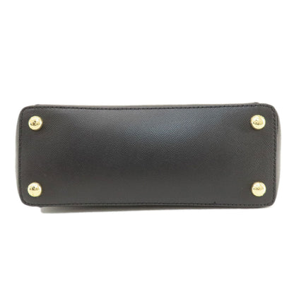 Michael Kors Tote Bag Leather Black Logo Women