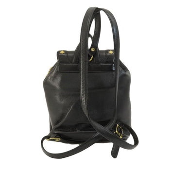 Mcm Backpack Leather Black Logo Women