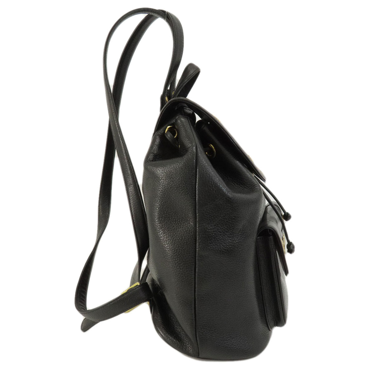 Mcm Backpack Leather Black Logo Women