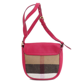 Burberry Shoulder Bag Leather Red Mini Cross Body Women