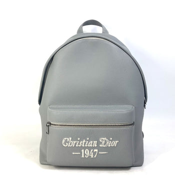Dior Backpack 1Esba088Nfs Calfskin Gray Rider Rider1947 Logo Backpack Mens
