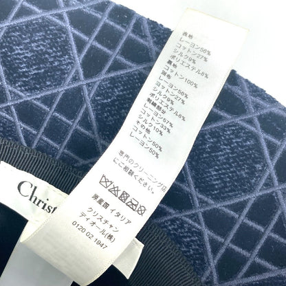 Dior Hat 15Can923X134 Cotton / Silk / Viscose Polyester Navy 21Aw Velor Canage Logo Bob