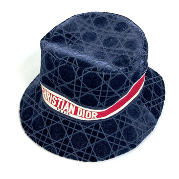 Dior Hat 15Can923X134 Cotton / Silk / Viscose Polyester Navy 21Aw Velor Canage Logo Bob