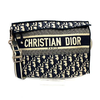 Dior Shoulder Bag Jacquard Navy Oblique Women