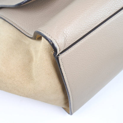 Celine Handbag 174683Mdb.03Un Leather, Suede Pink Beige 2Wayshoulder Trapeze Women