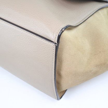 Celine Handbag 174683Mdb.03Un Leather, Suede Pink Beige 2Wayshoulder Trapeze Women