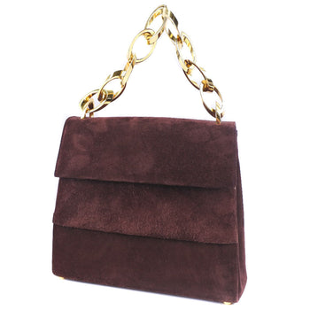 Salvatore Ferragamo Handbag Suede Brown 2Wayshoulder Back Women