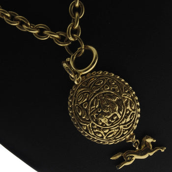Chanel Necklace Plated Gold Gold Hose Motif Coco Mark Women