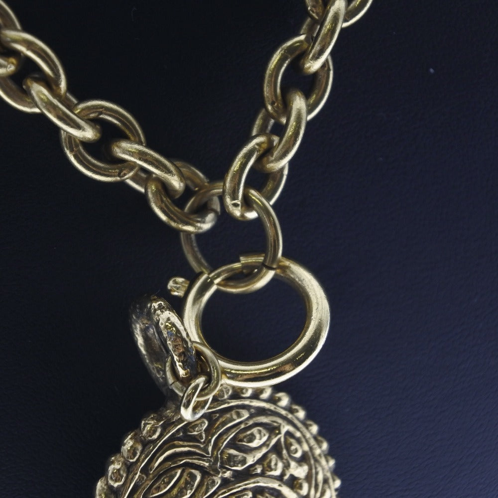 Chanel Necklace Plated Gold Gold Hose Motif Coco Mark Women