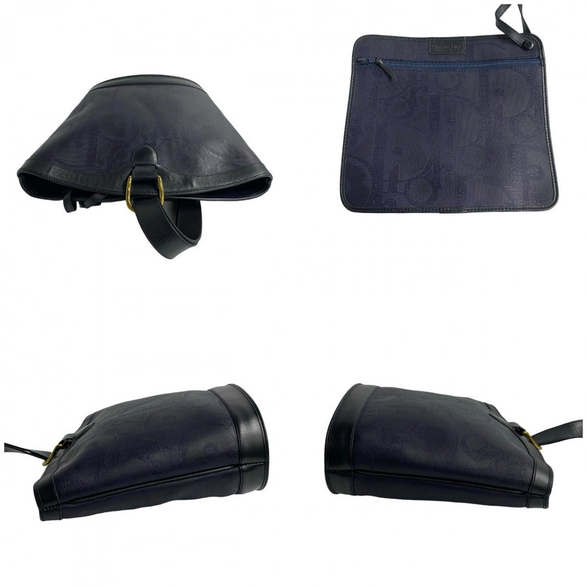 Dior Shoulder Bag Leather Navy