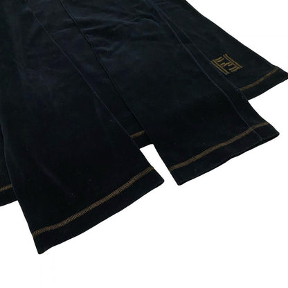 Fendi Cut Velor Black Ff Logo Stitch Women 44