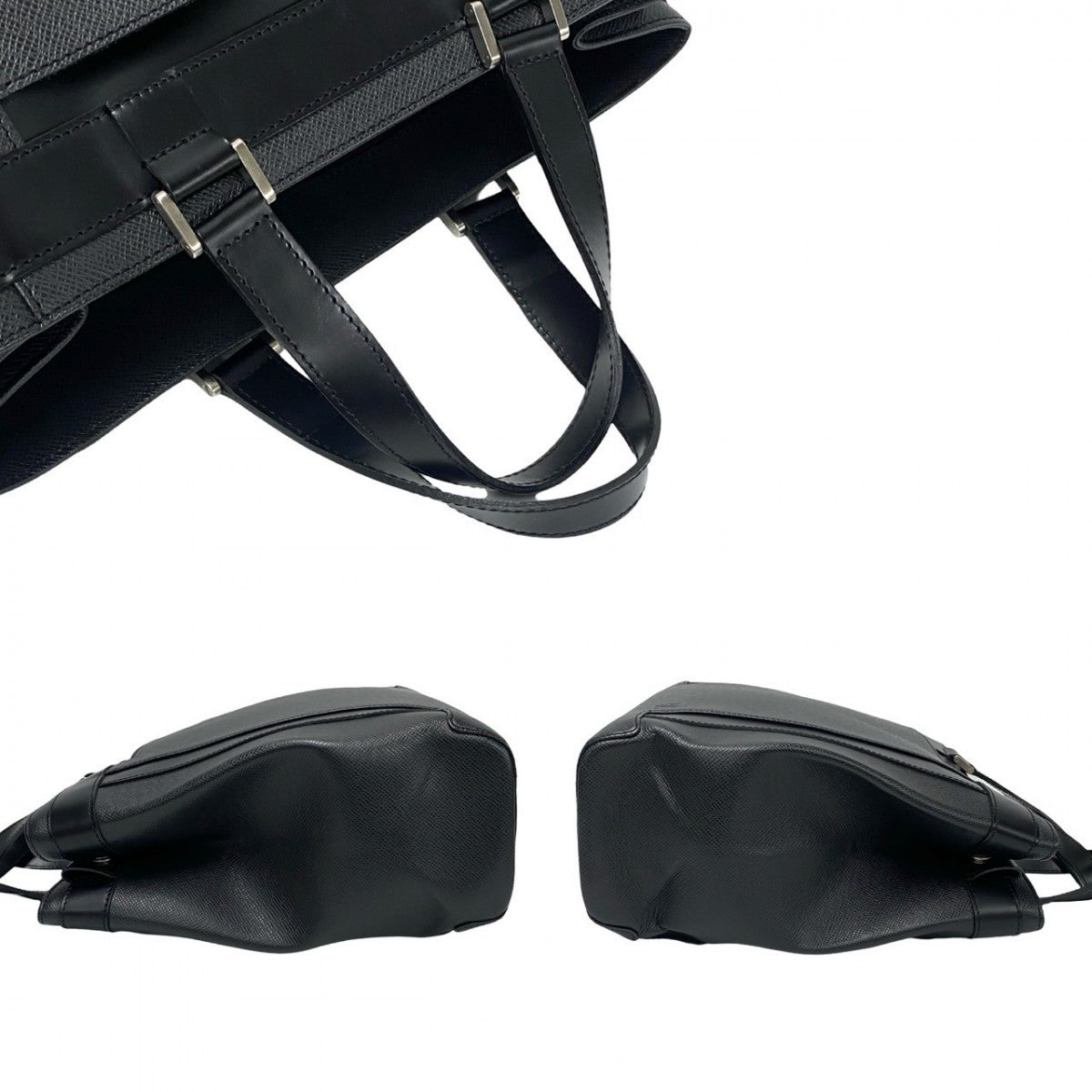 Louis Vuitton Business Bag M31012 Leather Black Taiga Kasbeck Gm Mens