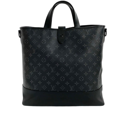 Louis Vuitton Shoulder Bag M45914 Leather Black Monogram Eclipse Saumur Mens