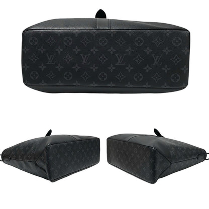 Louis Vuitton Shoulder Bag M45914 Leather Black Monogram Eclipse Saumur Mens