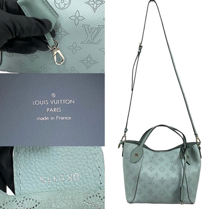 Louis Vuitton Shoulder Bag M55905 Mahina Leather Blue Monogram Mahina Hina Pm Women