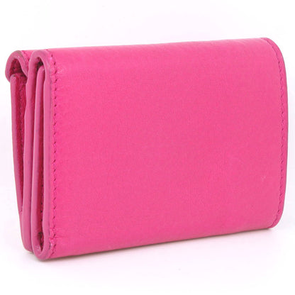 Balenciaga Tri-Fold Wallet 391446 Leather Pink Paper Mini Women