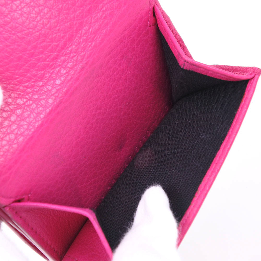 Balenciaga Tri-Fold Wallet 391446 Leather Pink Paper Mini Women