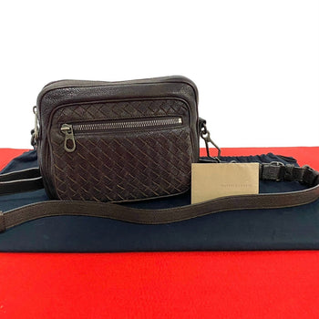 Bottegaveneta Shoulder Bag Leather Brown Intrecciato Women