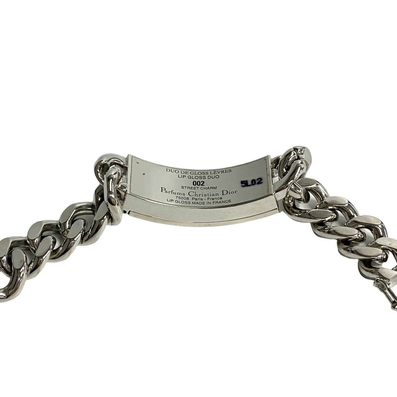 Dior Bracelet Alloy Silver Logo Plate Motif Gloss Bracelet Women