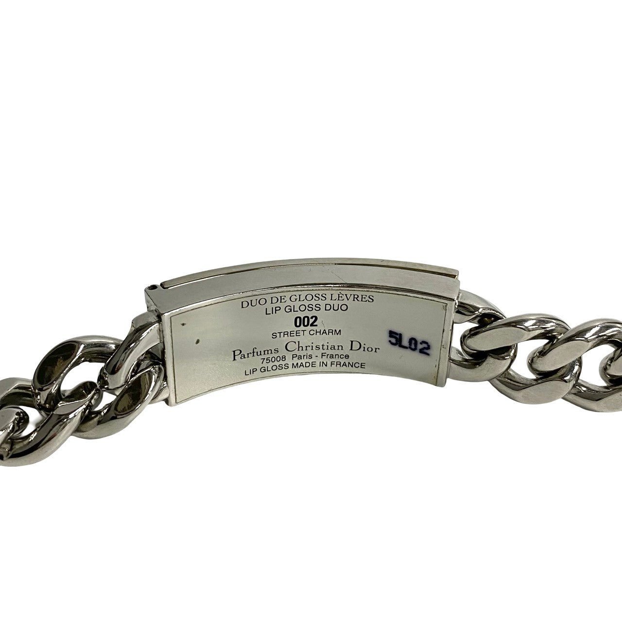 Dior Bracelet Alloy Silver Logo Plate Motif Gloss Bracelet Women