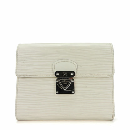 Louis Vuitton Tri-Fold Wallet M5801J Epi Leather White Portefeuille And Koala Women
