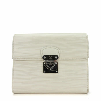 Louis Vuitton Tri-Fold Wallet M5801J Epi Leather White Portefeuille And Koala Women