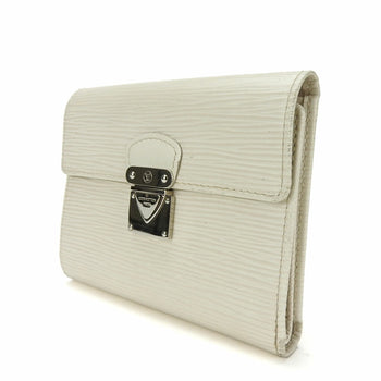 Louis Vuitton Tri-Fold Wallet M5801J Epi Leather White Portefeuille And Koala Women