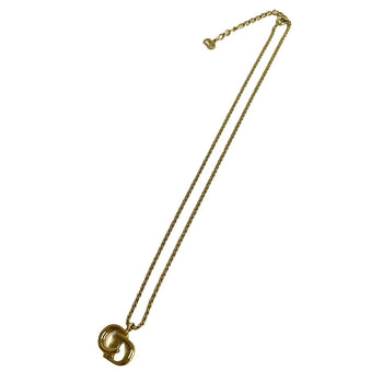 Dior Necklace Gold Plated Gold Cd Logo Motif Women