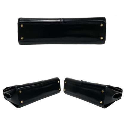 Yves Saint Laurent Handbag Calfskin, Leather Black Ysl Logo Women