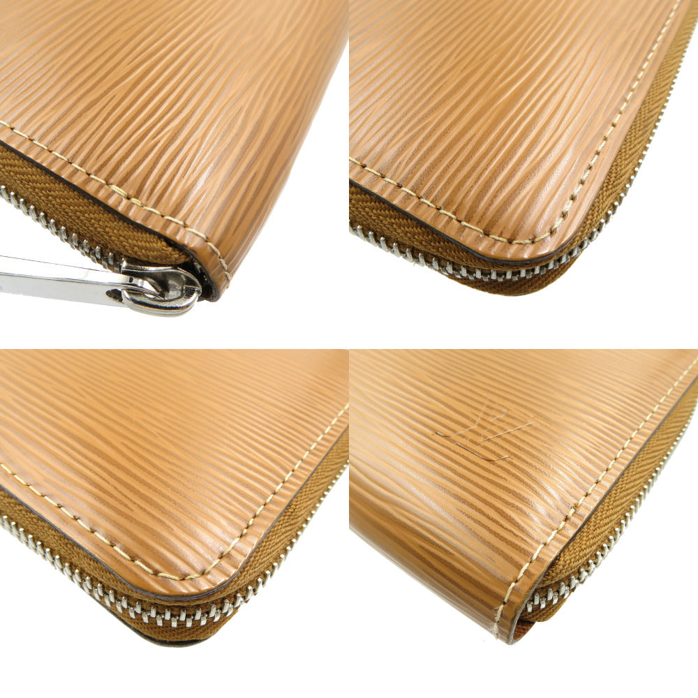 Louis Vuitton Long Wallet Purse Epi Leather Brown Epi Zippy Wallet Women(Unisex)