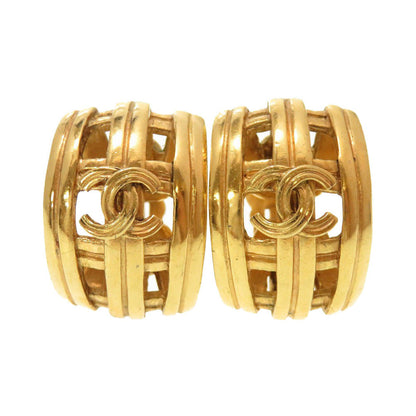 Chanel Earring Metal Gold Coco Mark Women