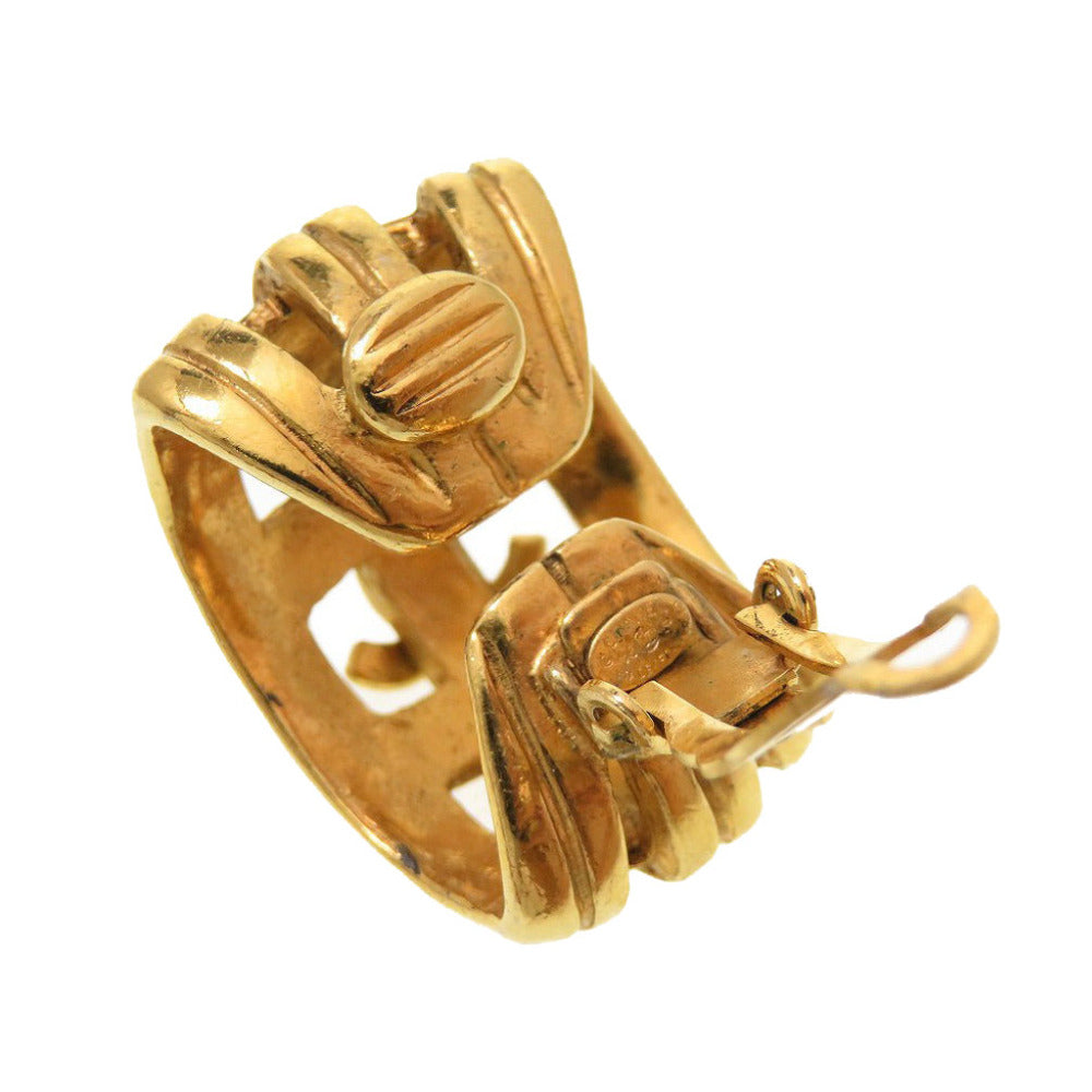 Chanel Earring Metal Gold Coco Mark Women