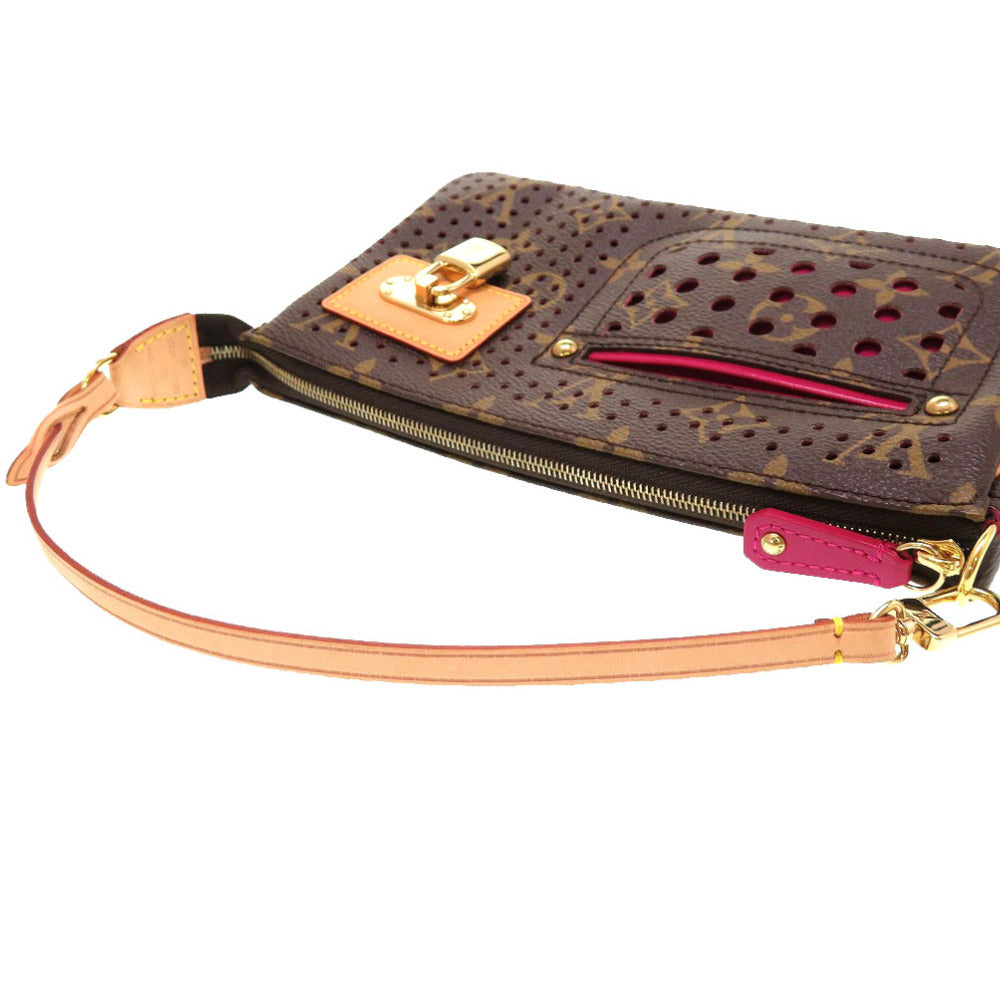 Louis Vuitton Handbag M95183 Monogram Perfo Fuchsia Monogram Perfo Pochette Accessories Women