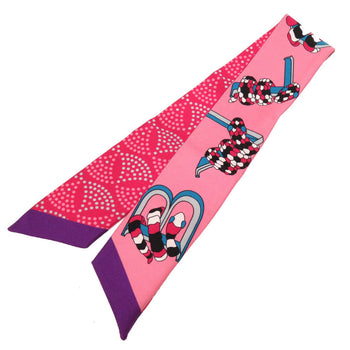 Bvlgari Scarf Silk Pink Serpenti Women