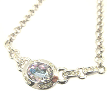 Christian Dior Necklace Metal Silver Vintage Women