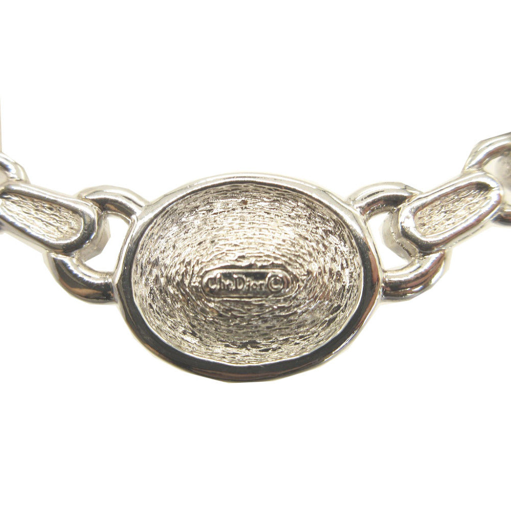 Christian Dior Necklace Metal Silver Vintage Women