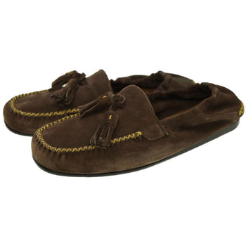 Salvatore Ferragamo Leather Shoes Suede Brown Fabrizio Tassel Loafers Mens 7 (M)