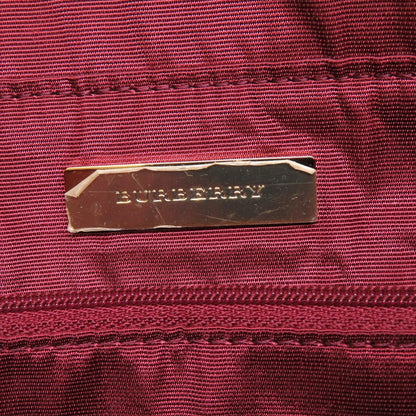 Burberry Handbag Canvas Beige Check Women