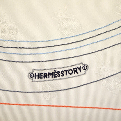 Hermes Scarf Silk Ivory Hermes Story Triangle Scarf Carre Women